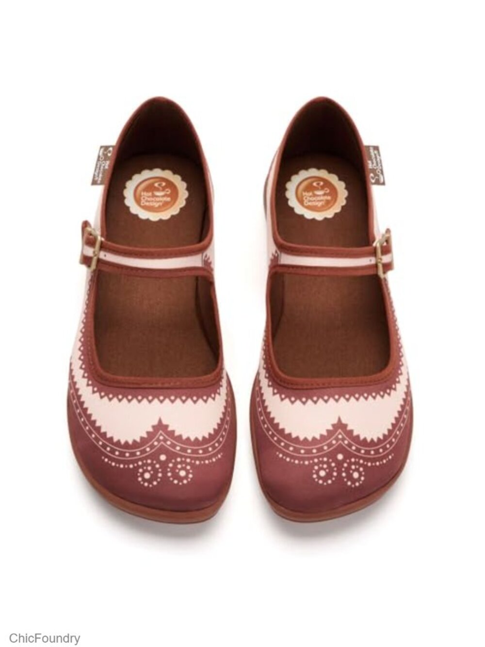 Vegan Canvas Mary Jane Flats Adjustable Buckle Wingtip Brogue